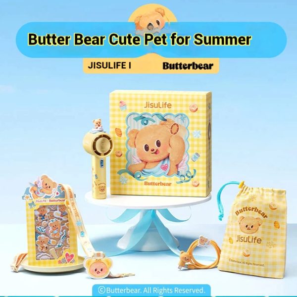 Jisulife Official Store Malaysia Pro1 Butterbear Limited Edition Portable Handheld Fan