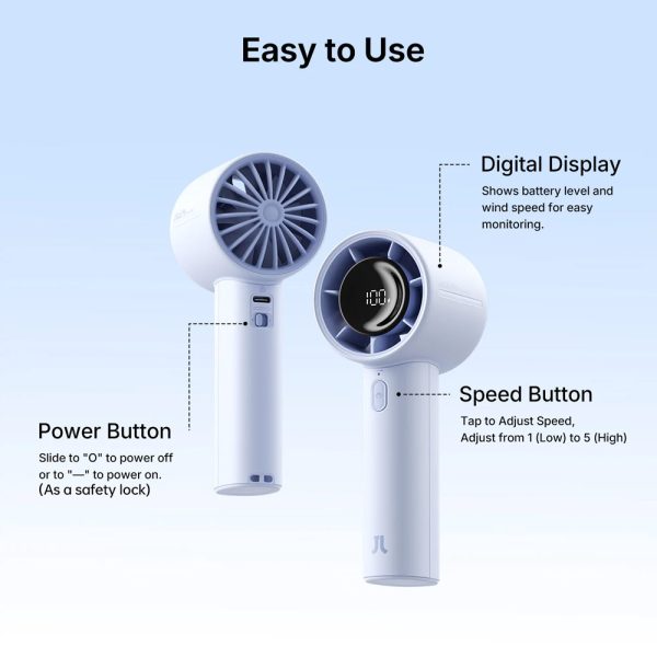 Jisulife Official Store Malaysia Life10S LED Display Portable Handheld Fan
