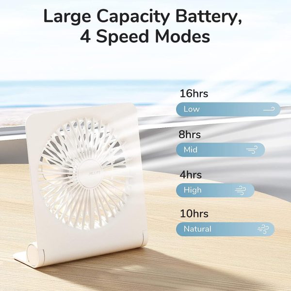Jisulife Official Store Malaysia Portable Rechargable Mini Table Desk Fan