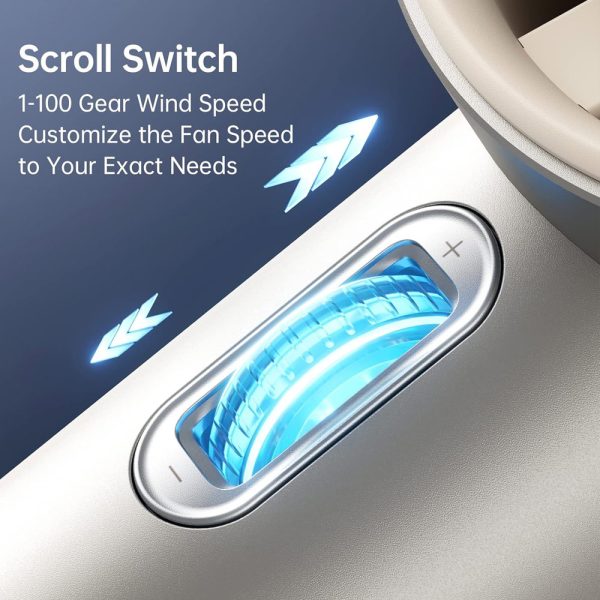 Jisulife Official Store Malaysia Portable Aluminum Body Handheld Fan 100 Speed Control