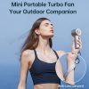 Jisulife Official Store Malaysia Portable Aluminum Body Handheld Fan 100 Speed Control