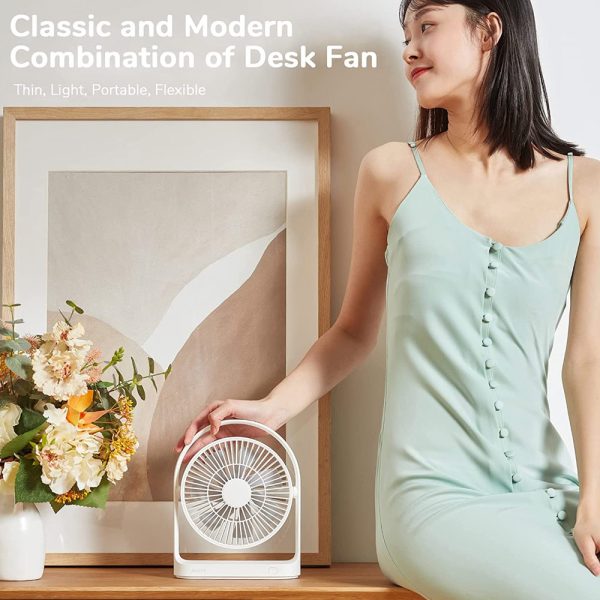 Jisulife Official Store Malaysia Portable Rechargeble Desk Fan
