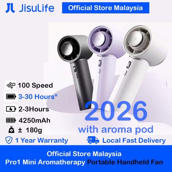 Jisulife Pro1 Mini Purple Aroma Portable Handheld Fan Official Store Malaysia