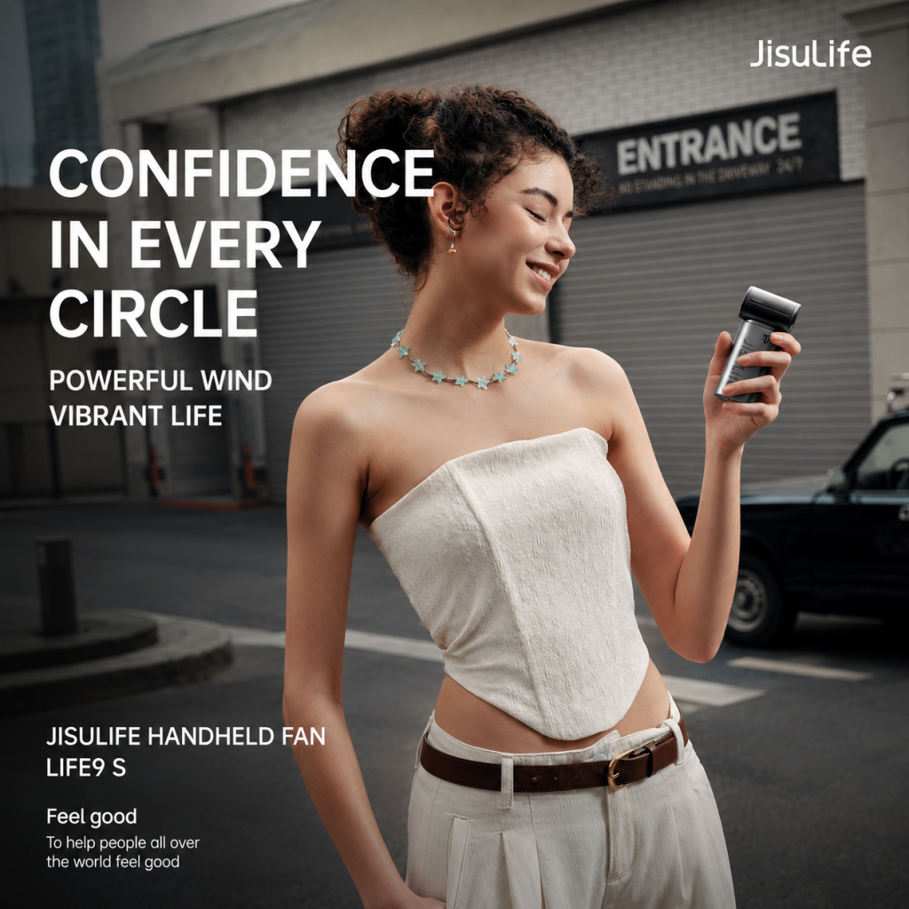 Jisulife Official Malaysia Life9S Compact Size Portable Handheld Fan Black