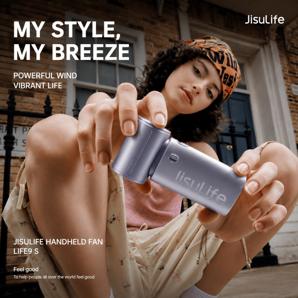 Jisulife Official Malaysia Life9S Compact Size Portable Handheld Fan Purple