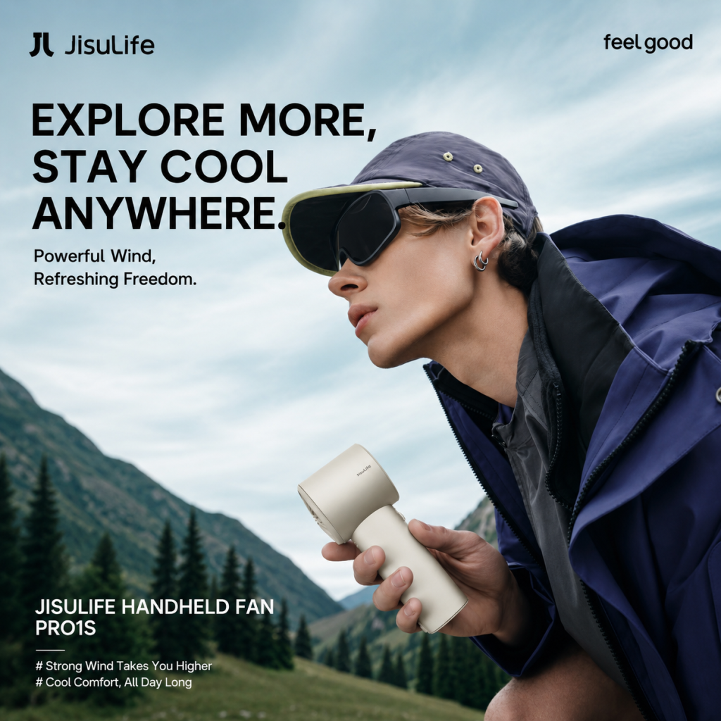 Jisulife Official Malaysia Pro1S 5000mah Portable Handheld Fan