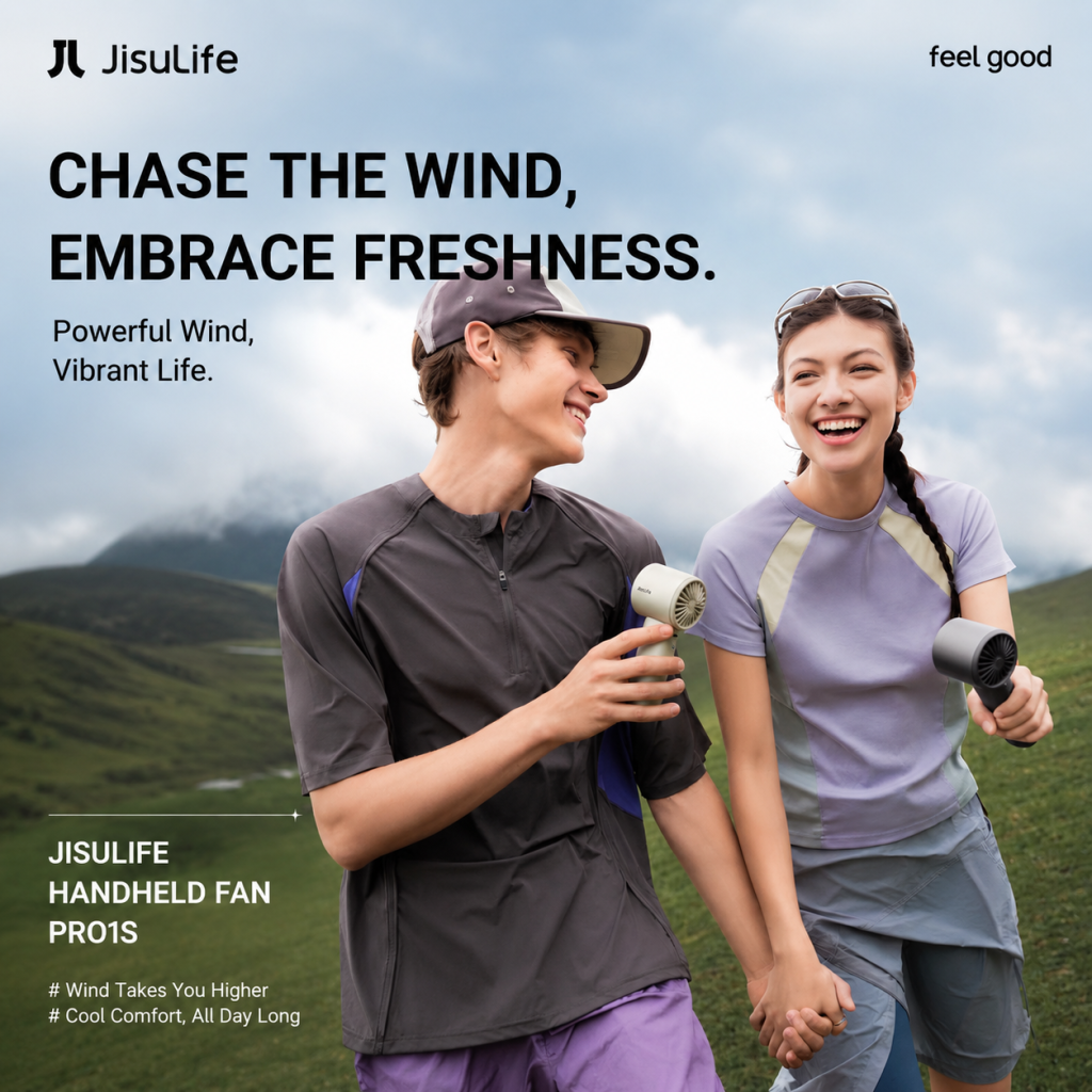 Jisulife Official Malaysia Pro1S 5000mah Portable Handheld Fan