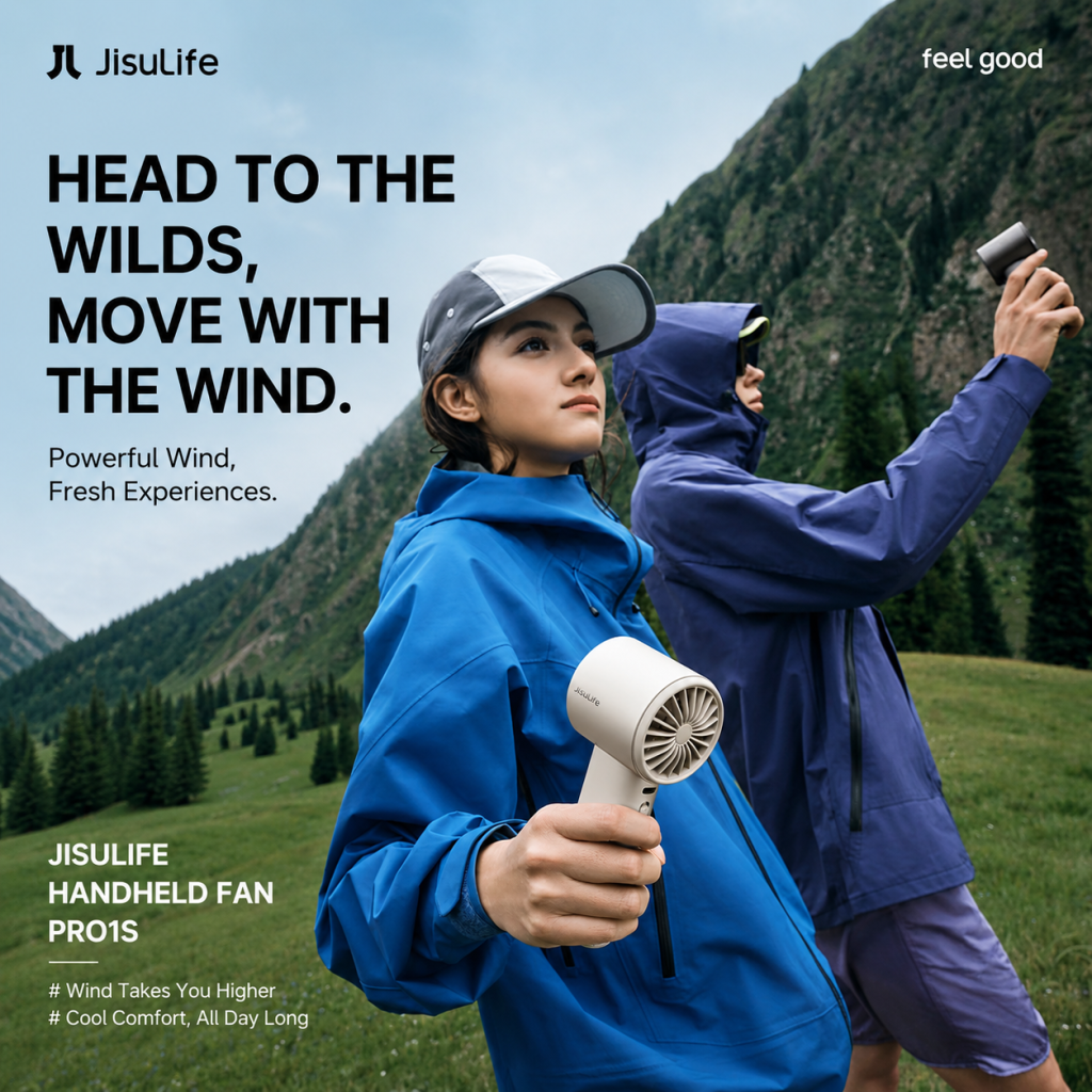 Jisulife Official Malaysia Pro1S 5000mah Portable Handheld Fan
