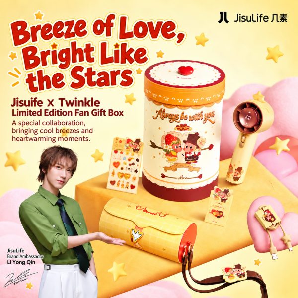 JISULIFE X POPMART X Twinkle Series Handheld Fan Gift Box | 100-Speed Portable Turbo Fan 9m/s | Limited Edition Set