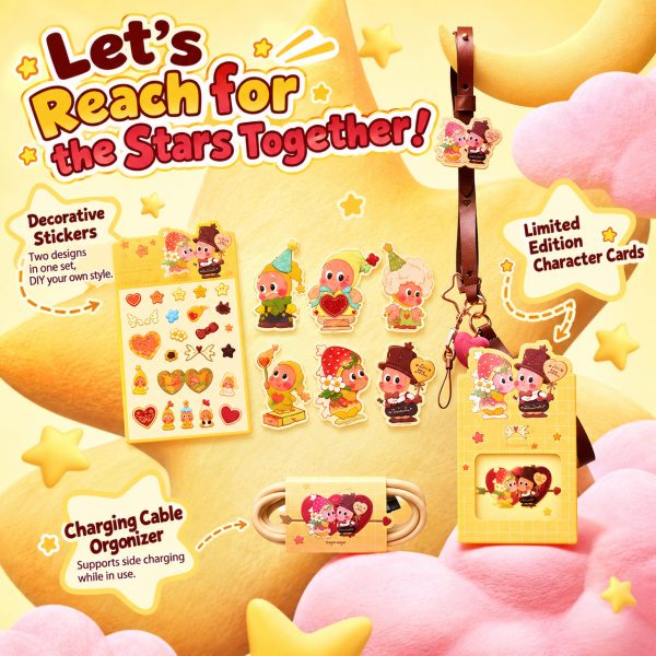 JISULIFE X POPMART X Twinkle Series Handheld Fan Gift Box | 100-Speed Portable Turbo Fan 9m/s | Limited Edition Set