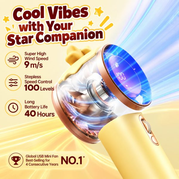 JISULIFE X POPMART X Twinkle Series Handheld Fan Gift Box | 100-Speed Portable Turbo Fan 9m/s | Limited Edition Set